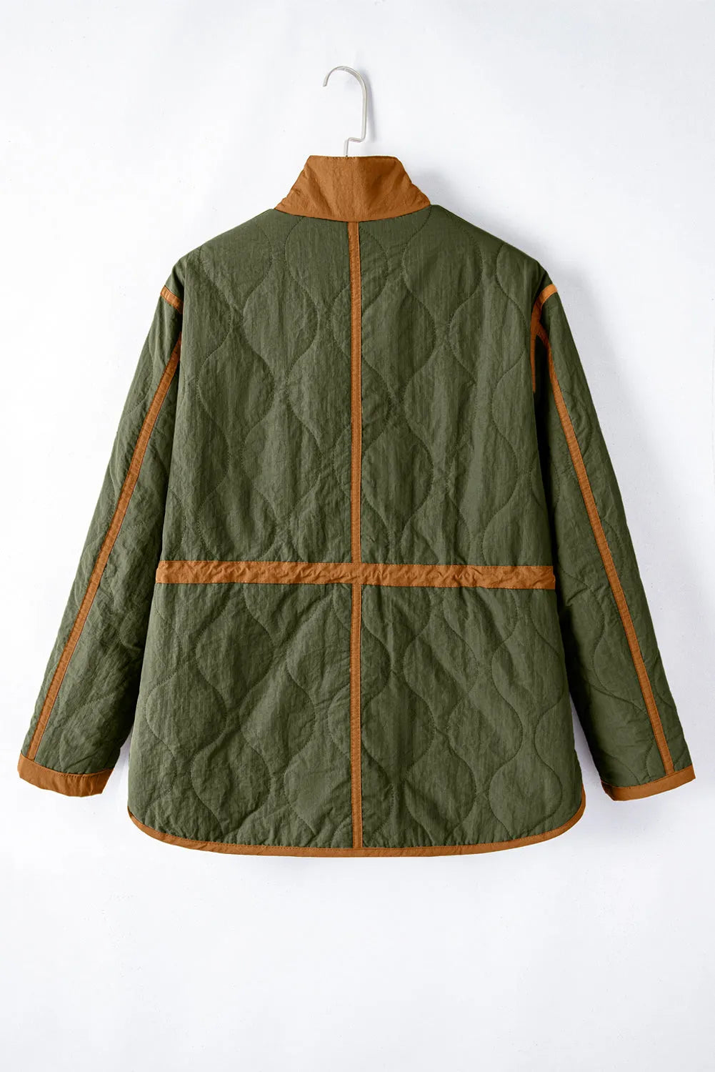 Green Stitching Quilted Drawstring Jacket - Chic Meadow Boutique 