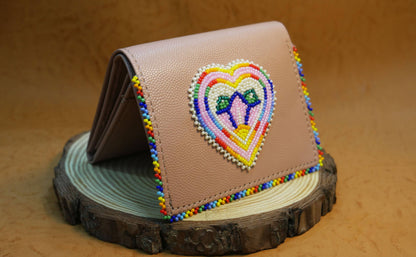 Native Beaded Leather Purse, Coin Purse , Card Holder