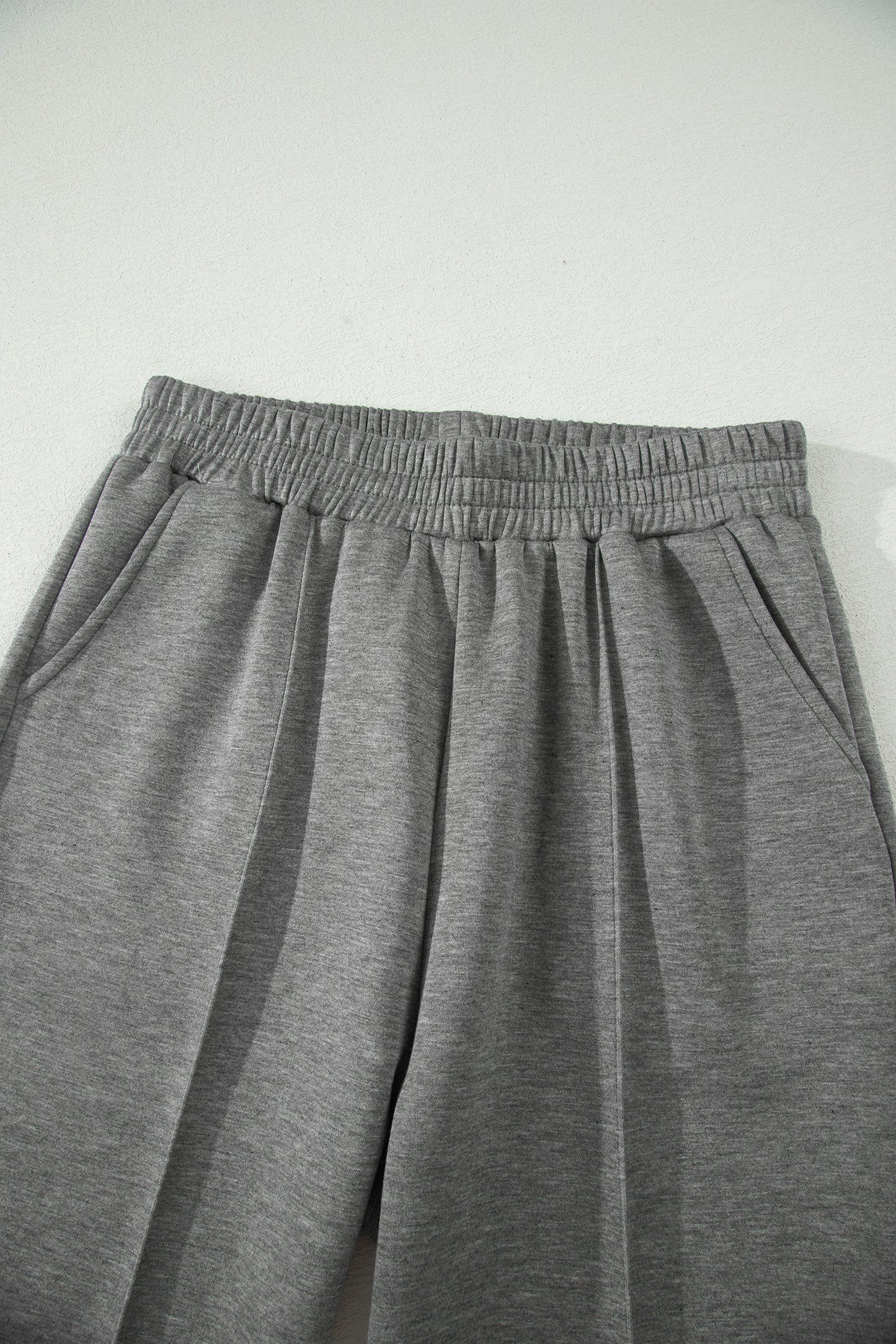 Gray Half Zip Polo Tee Casual Pant Set