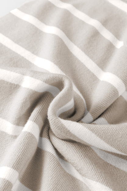 Parchment Side Slits Crewneck Short Sleeve Sweater Tee