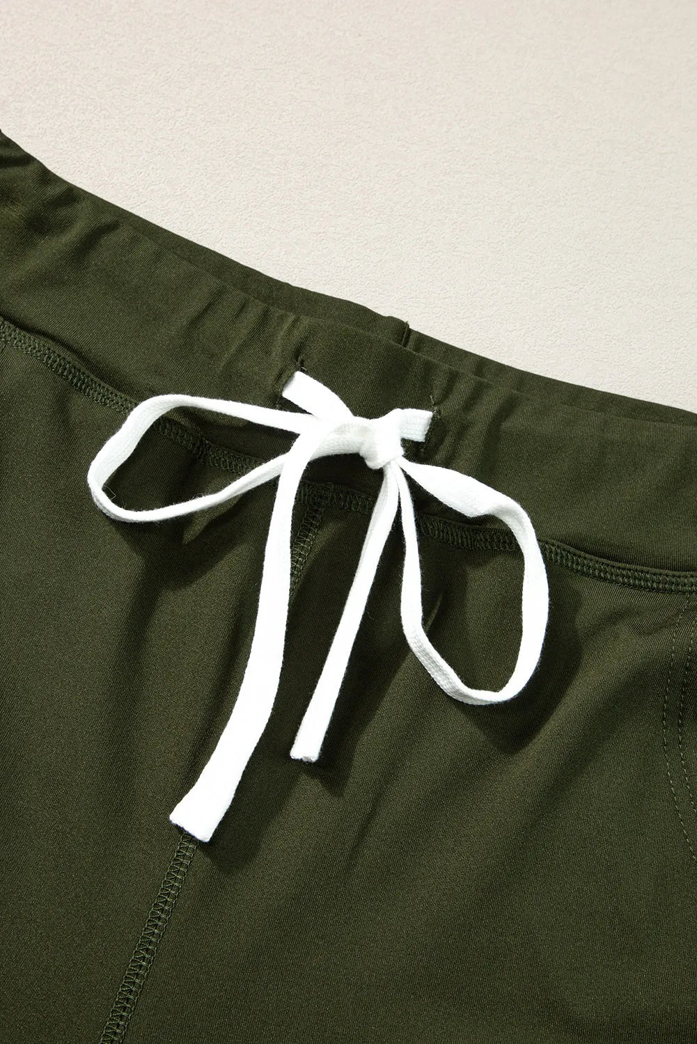 Moss Green Drawstring Waist Pocketed Joggers - Chic Meadow Boutique 