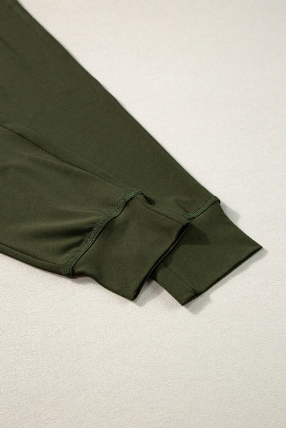 Moss Green Drawstring Waist Pocketed Joggers - Chic Meadow Boutique 