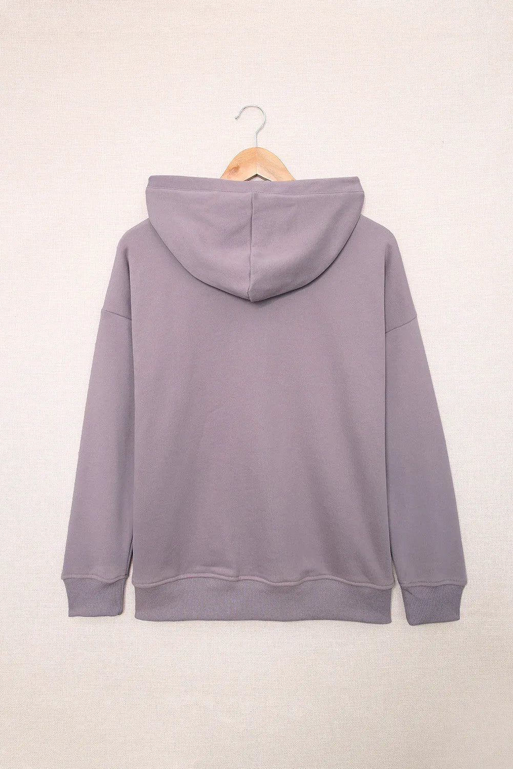 Purple Snap Button Pullover Hoodie with Pocket - Chic Meadow Boutique 