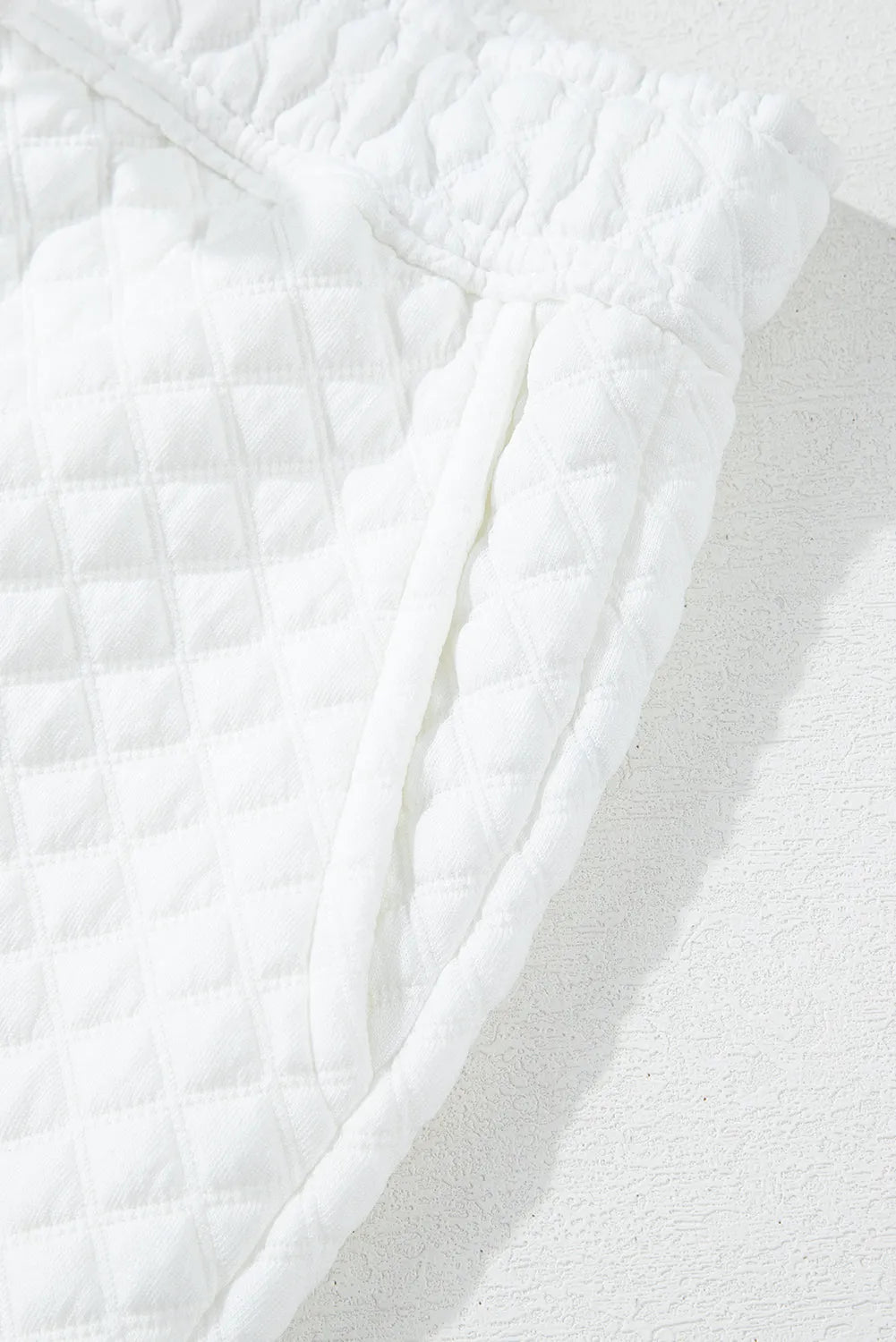 White Quilted Hoodie and Sweatpants Two Piece Set - Chic Meadow Boutique 