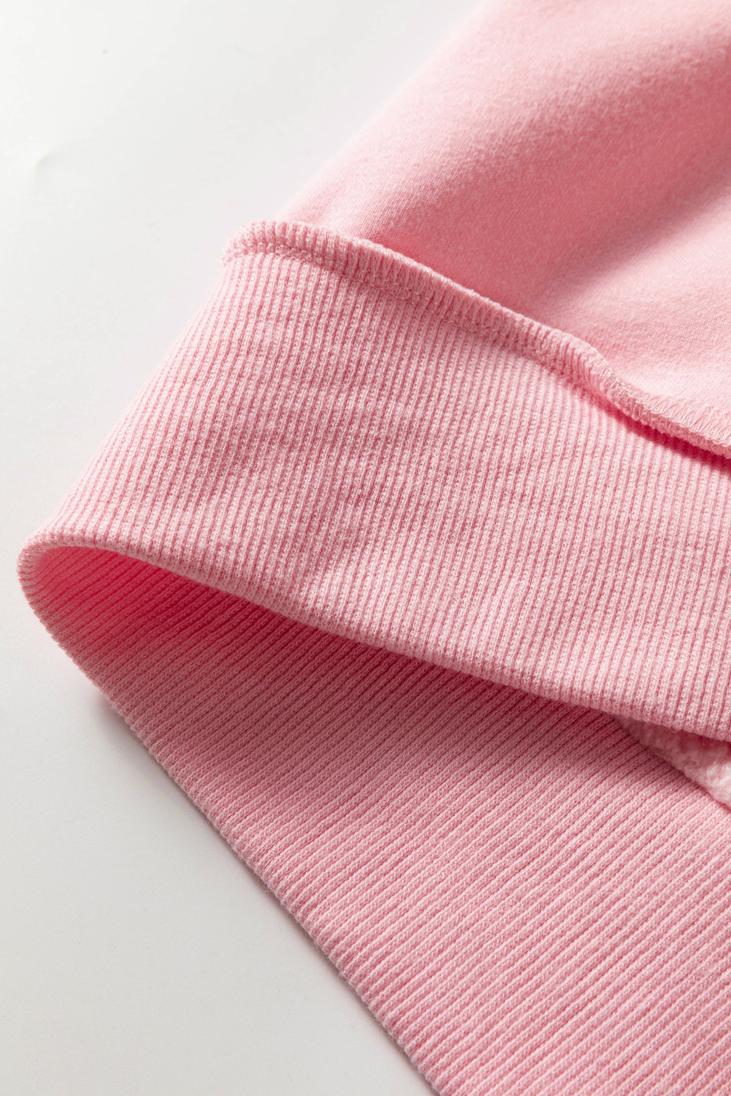 Light Pink Oversize Drop Shoulder Reversible Mock Neck Sweatshirt