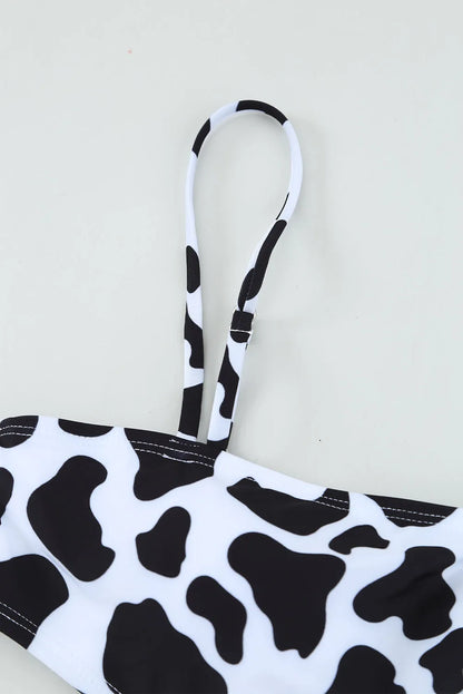 Cow Animal Print One-piece Swimsuit - Chic Meadow Boutique 