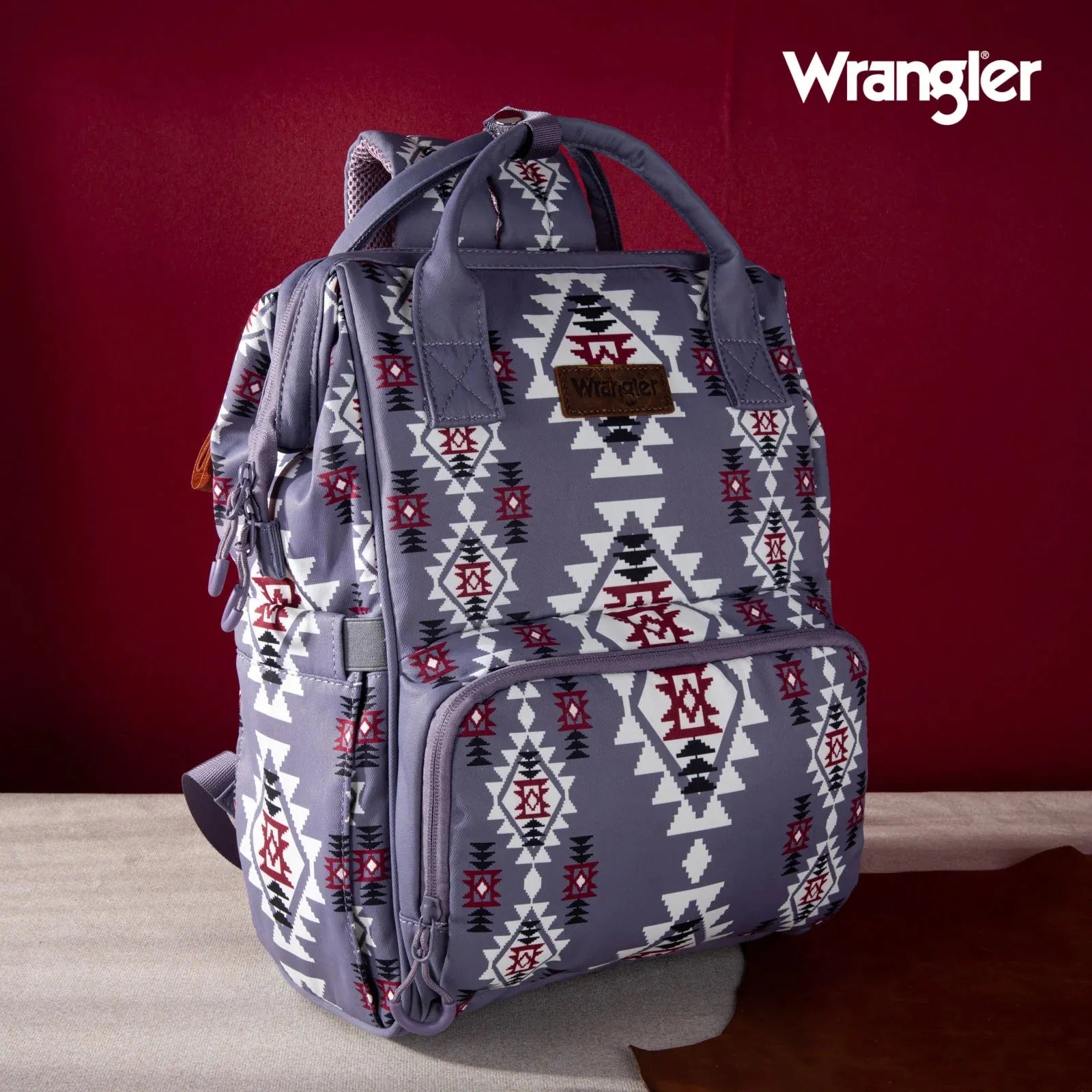 Wrangler Aztec Printed Callie Backpack - Lavender - Chic Meadow Boutique 