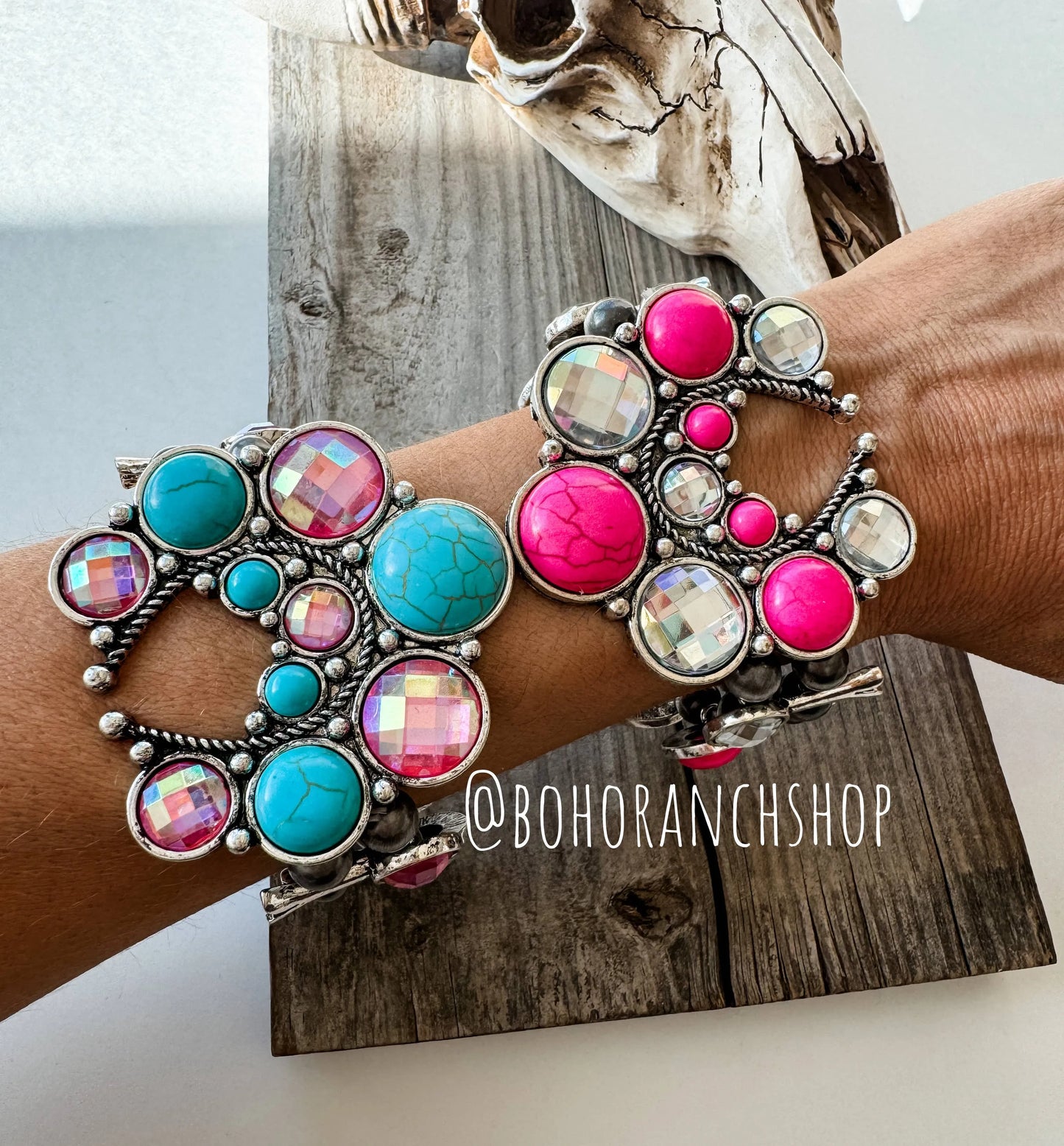 Cosmic Western Squash Blossom Bracelet - Chic Meadow Boutique 