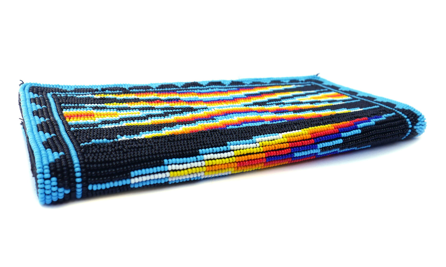 Handmade Beaded Check Book Wallet with intricate Beadwork