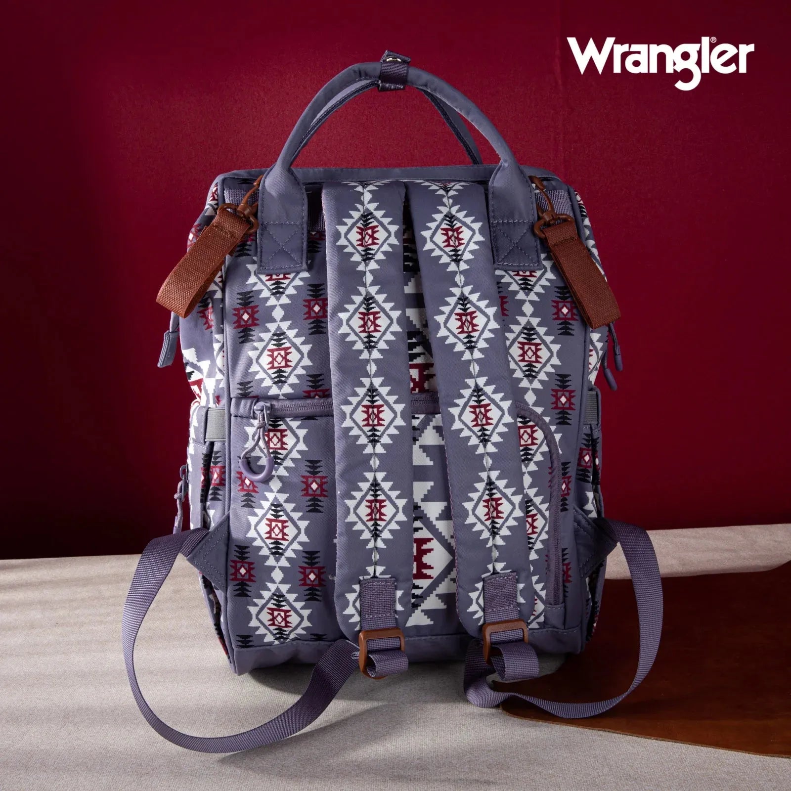 Wrangler Aztec Printed Callie Backpack - Lavender - Chic Meadow Boutique 