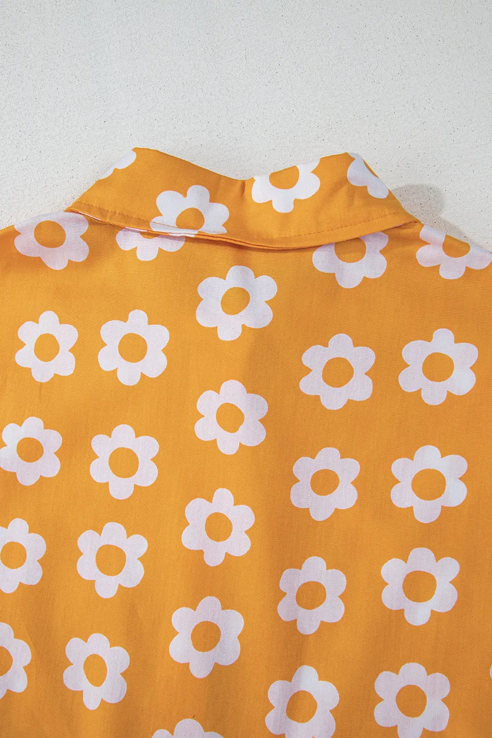 Yellow Flower Print Bracelet Sleeve Buttons Collared Maxi Dress - Chic Meadow Boutique 