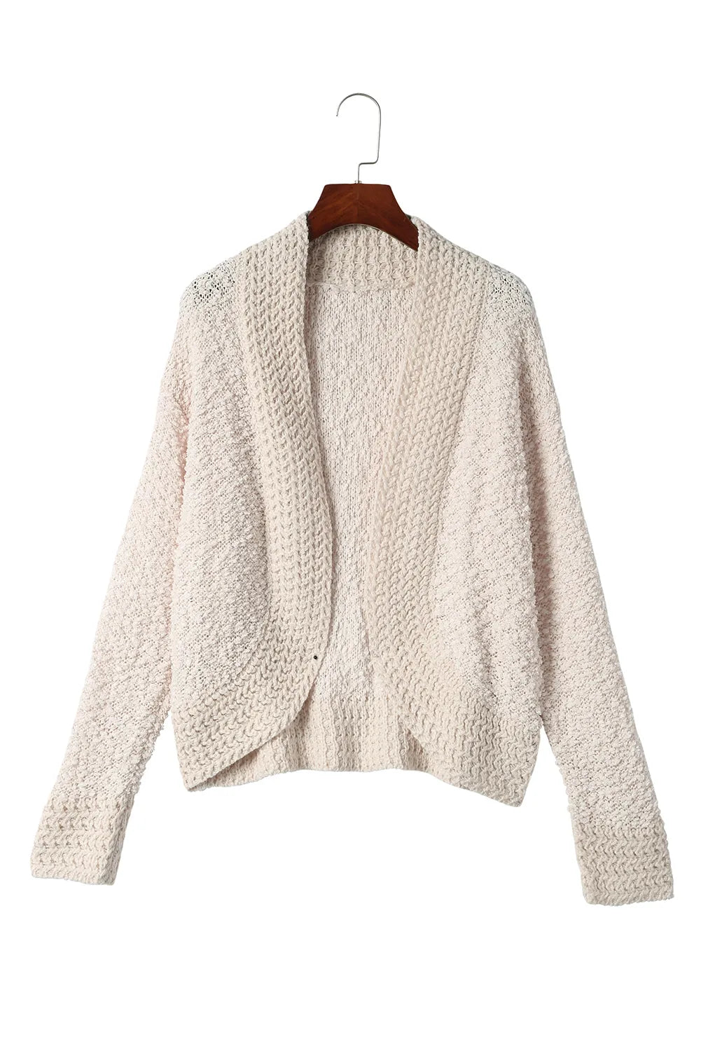 Apricot Popcorn Knit Open Front Cardigan - Chic Meadow Boutique 