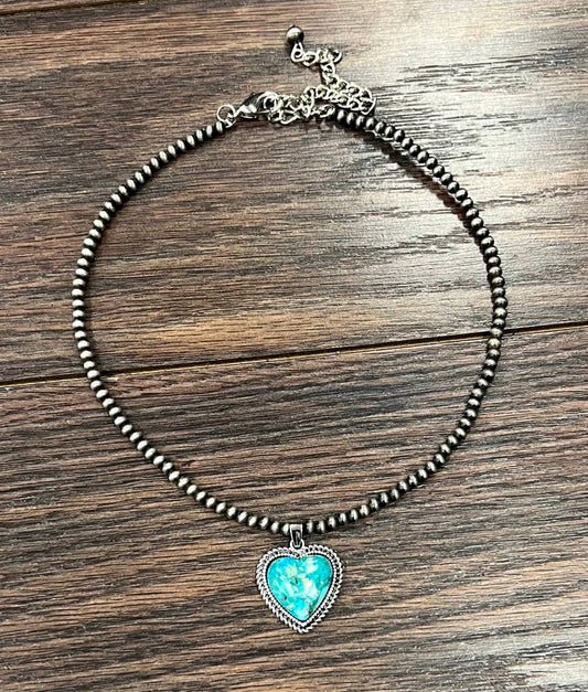 Heart Gemstone Necklace