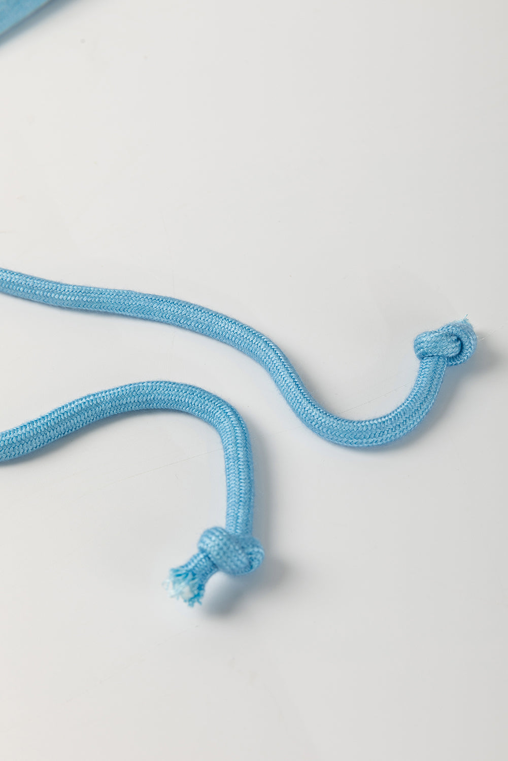 Mist Blue Mineral Wash Drawstring Waist Hollow Out Back Short Sleeve Romper