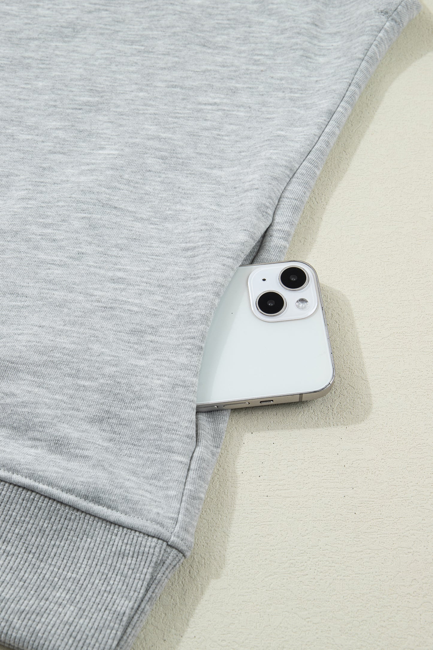 Light Grey Solid Color High Neck Cap Sleeve Loose Top