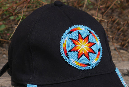 Native American Beaded cap Beaded Baseball cap Beaded Hat