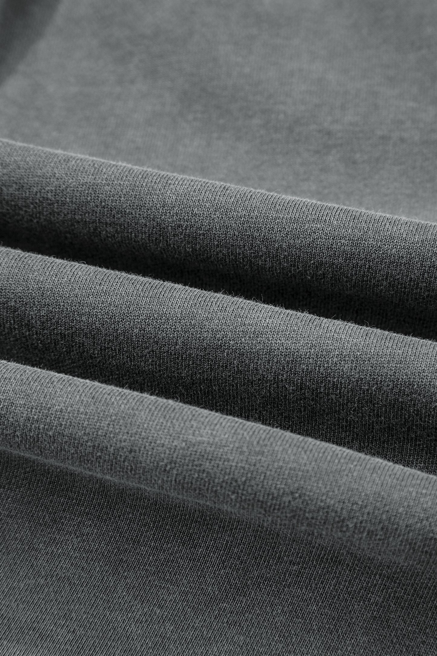 Medium Grey Mineral Wash Chest Pockets Drop Shoulder Shacket with Side Slit