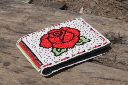 Handmade Beaded Wallet with intricate Beadwork Bifold Wallet