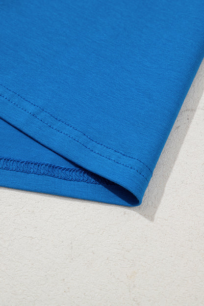 Blue Sunflower Boots Graphic Western Fashion T Shirt