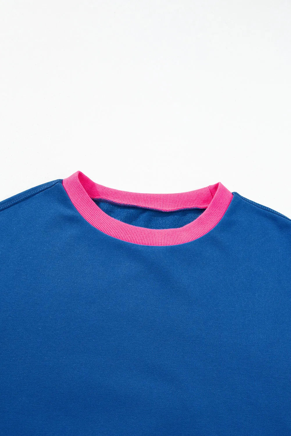 Blue Colorblock Bubble Sleeve Sweatshirt - Chic Meadow Boutique 