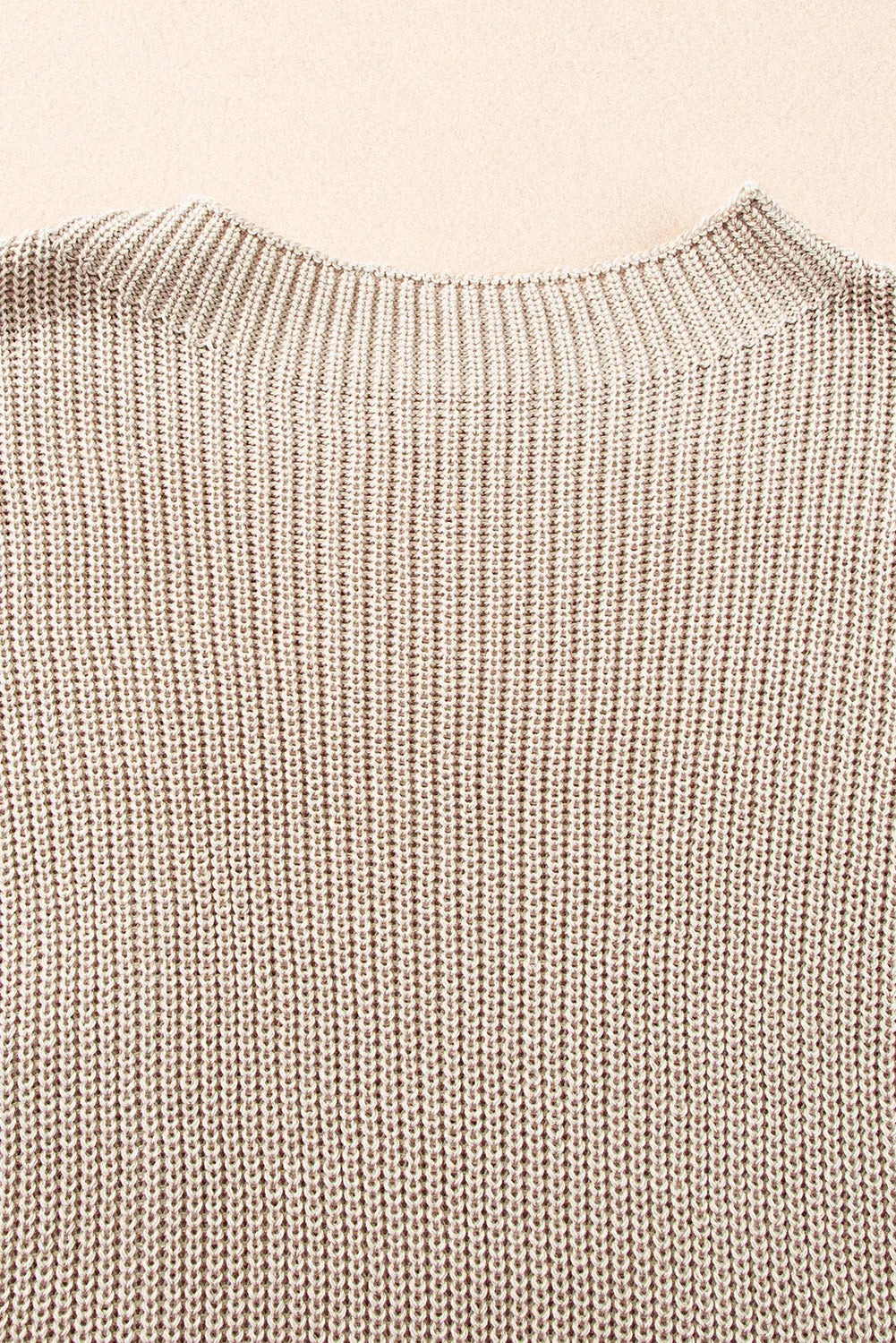 Pale Khaki Patch Pocket Short Sleeve Sweater - Chic Meadow Boutique 