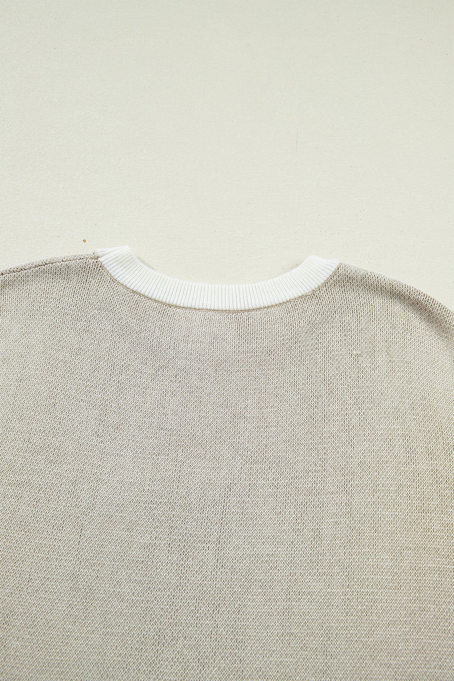 Parchment Horse Shoe Print Color Block Trim Round Neck Sleeveless Sweater