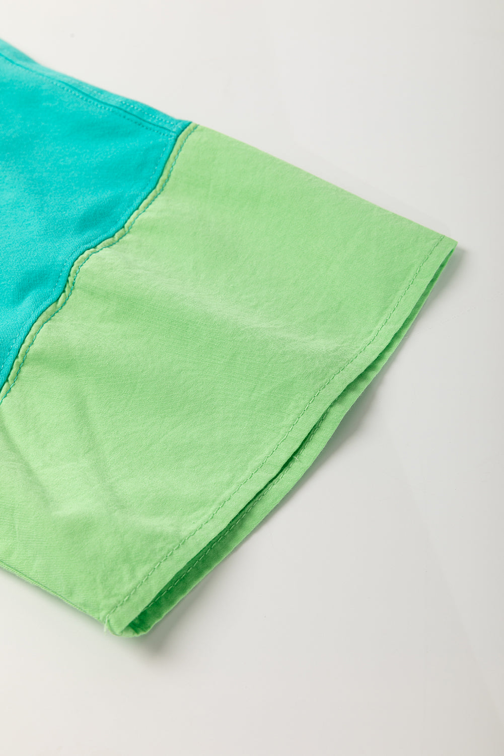 Aruba Blue Frayed Denim Star Patched Oversize T Shirt