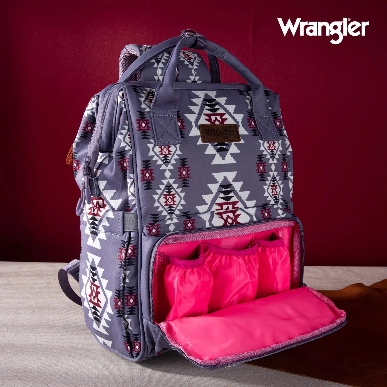 Wrangler Aztec Printed Callie Backpack - Lavender - Chic Meadow Boutique 