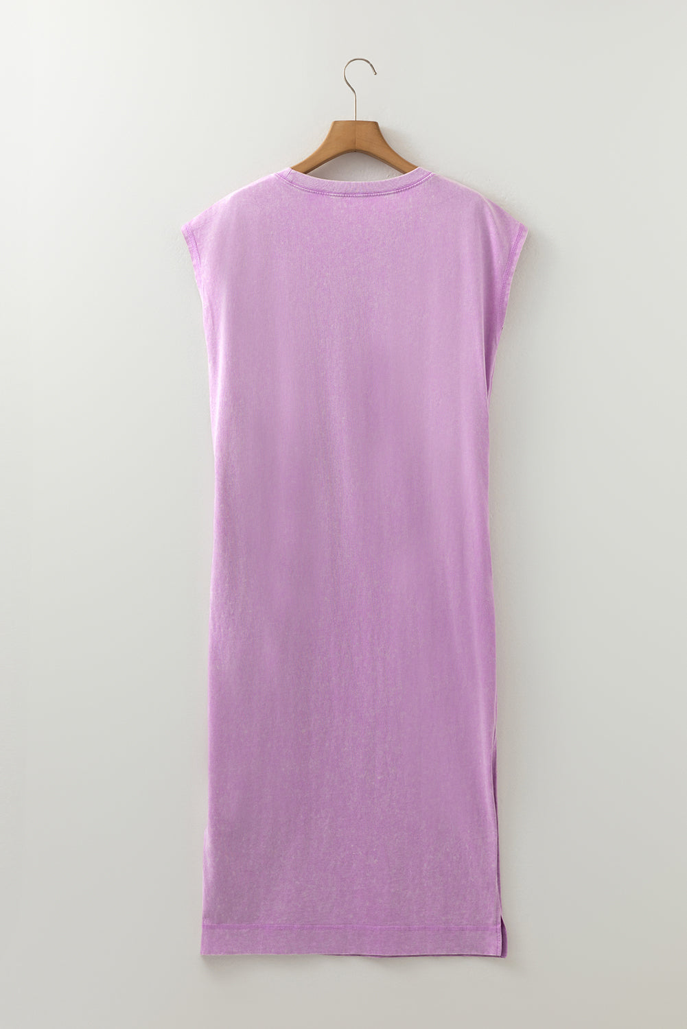 Wisteria Mineral Wash Pocketed T-shirt Long Dress