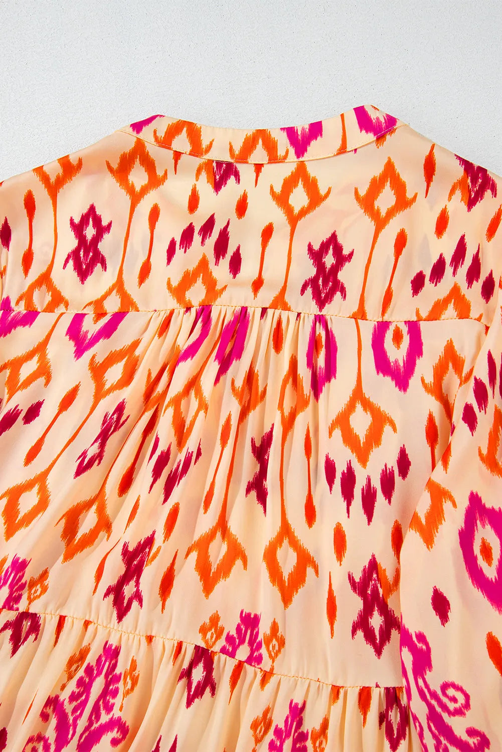 Orange Western Abstract Geometric Printed Maxi Dress - Chic Meadow Boutique 