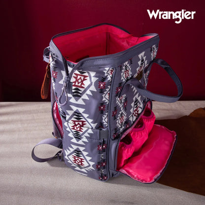 Wrangler Aztec Printed Callie Backpack - Lavender - Chic Meadow Boutique 