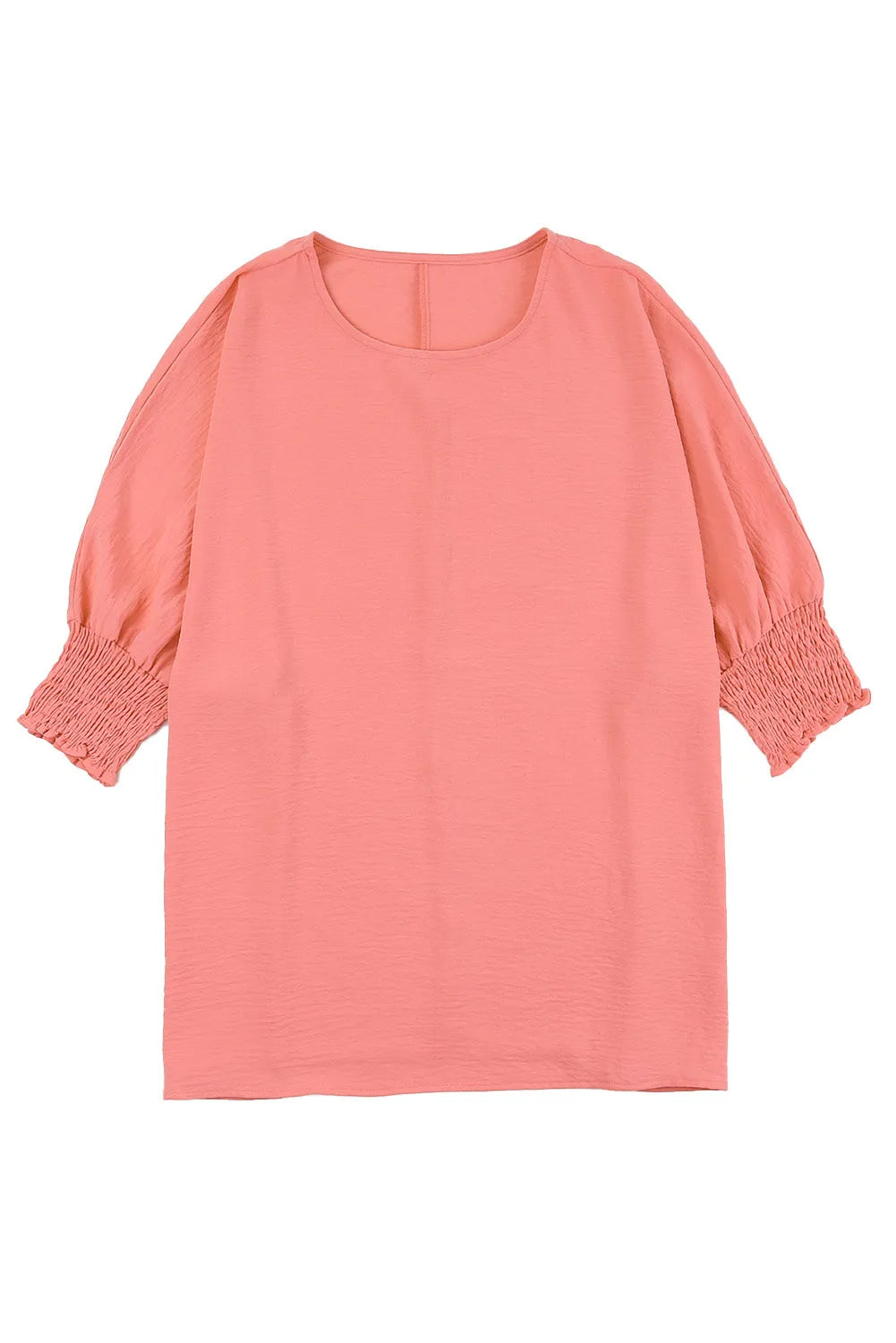 Pink Smocked Wrist Shift Top - Chic Meadow Boutique 