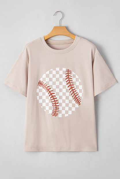 Jet Stream Checkered Baseball Graphic Tee