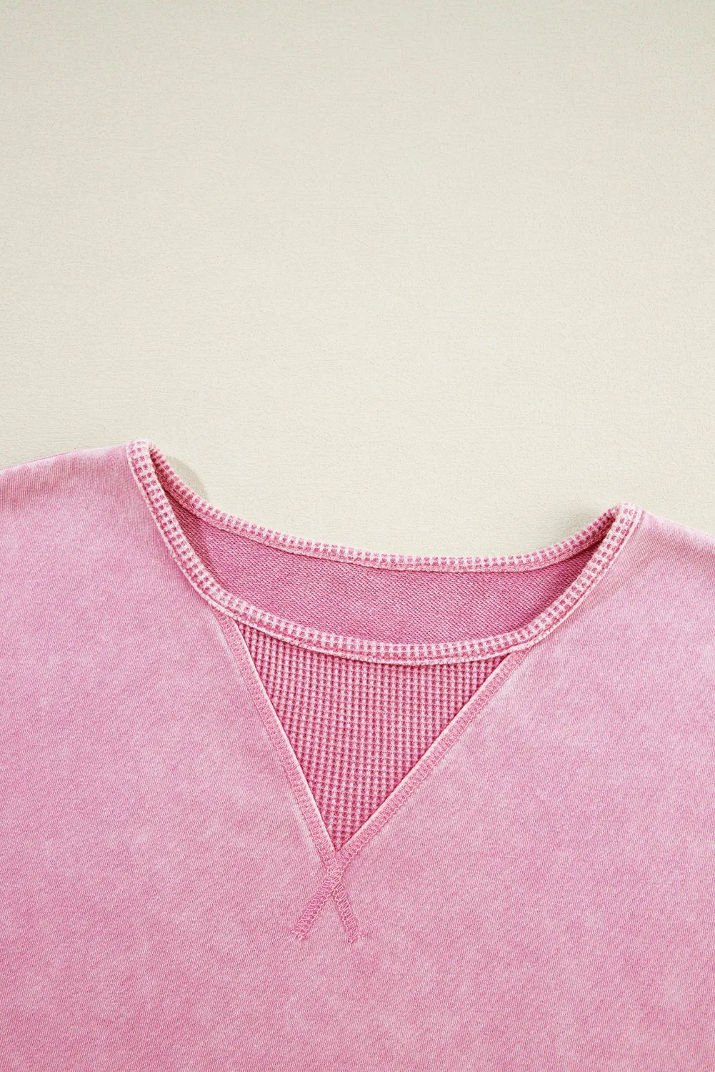 Strawberry Pink Mineral Wash Drop Shoulder Pullover Sweatshirt - Chic Meadow Boutique 