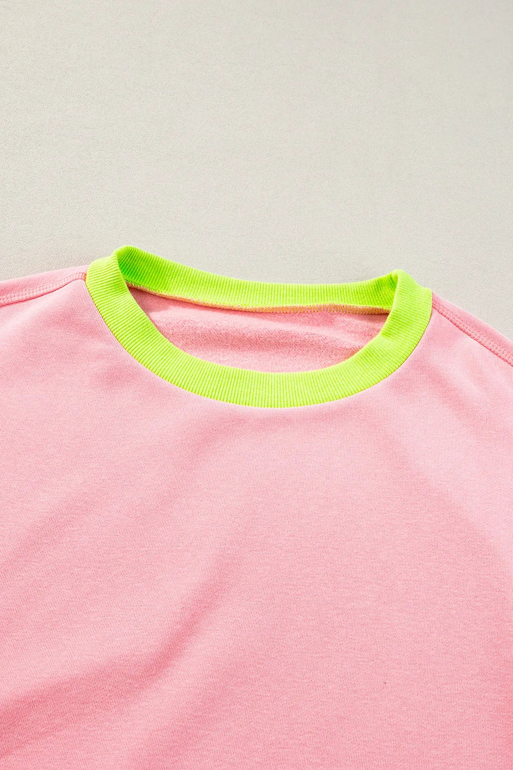 Pink Colorblock Bubble Sleeve Sweatshirt - Chic Meadow Boutique 