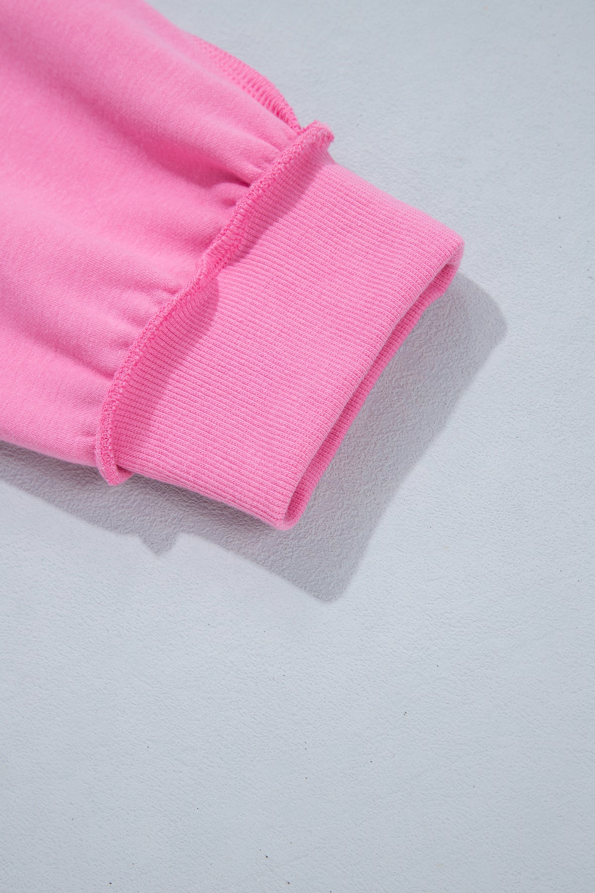 Bright Pink Exposed Seam Detail Reversible Double Wear Plus Size Sweatshirt