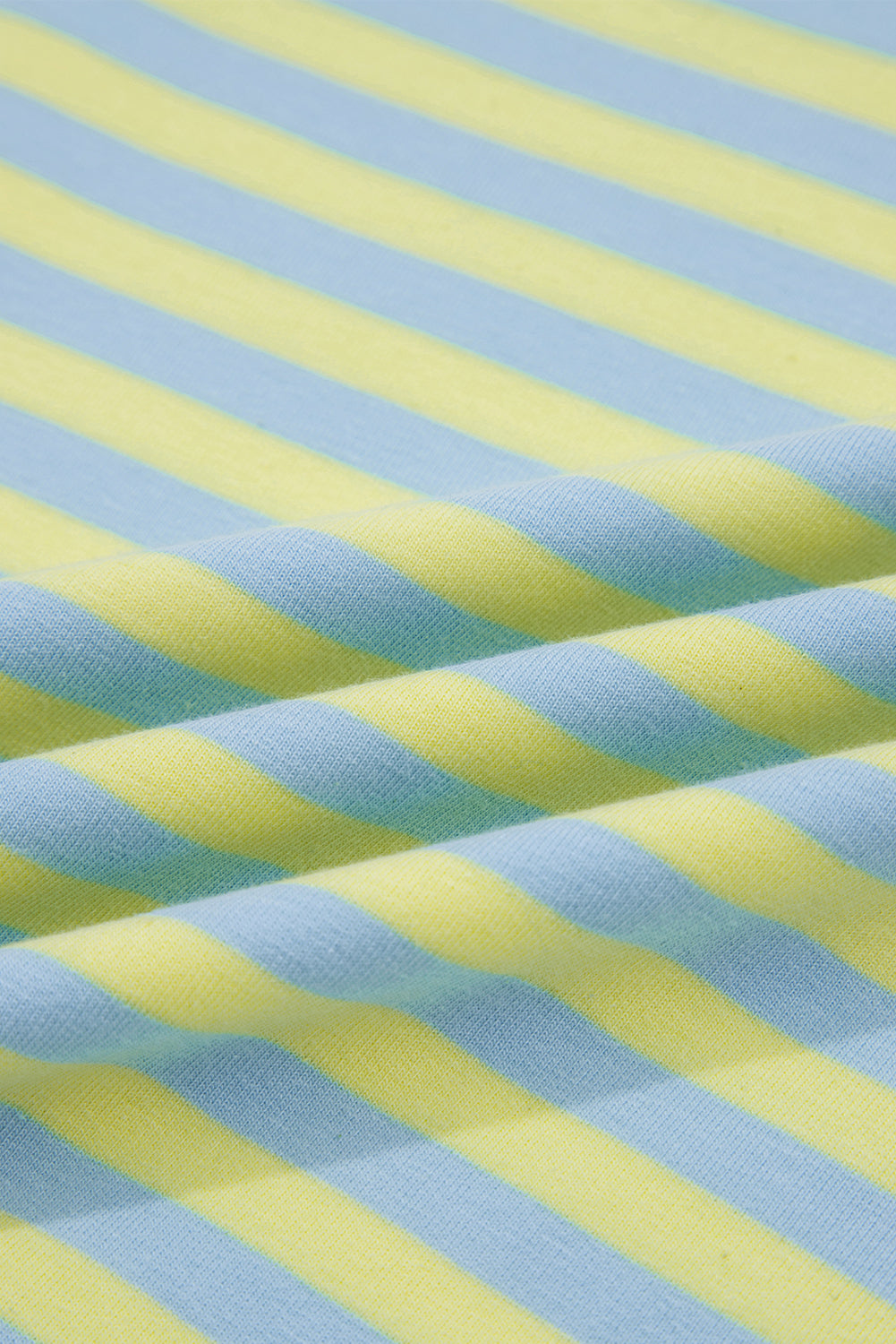 Yellow Stripe Color Block Detail Long Sleeve Pullover Elastic Waist Pull On Shorts 2pcs Set