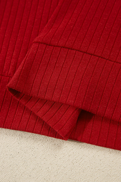 Red Dahlia Striped Contrast Tie Collar Cuffed Casual Long Sleeve Top