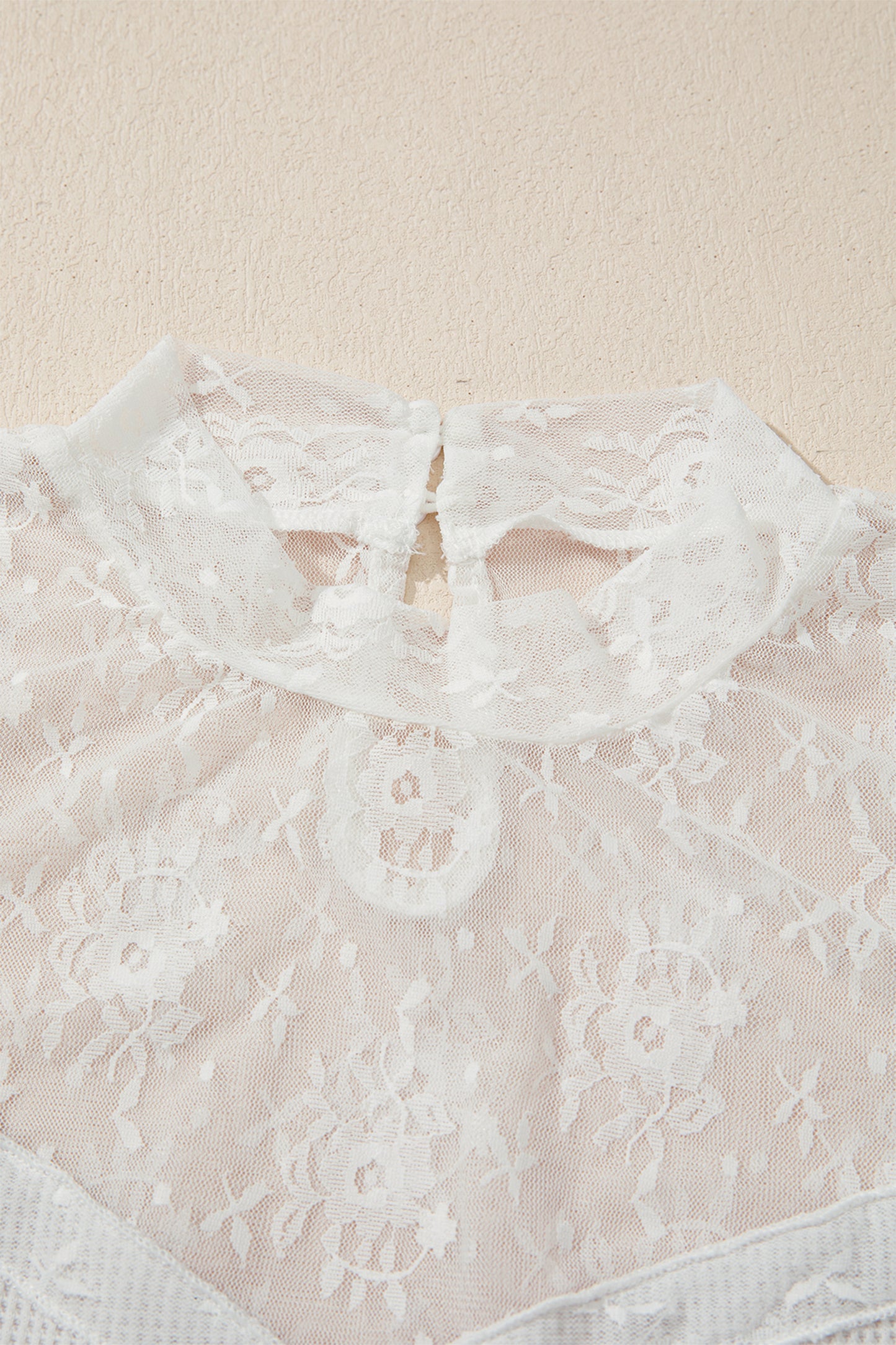 Jet Stream Lace Mesh Long Sleeve Top