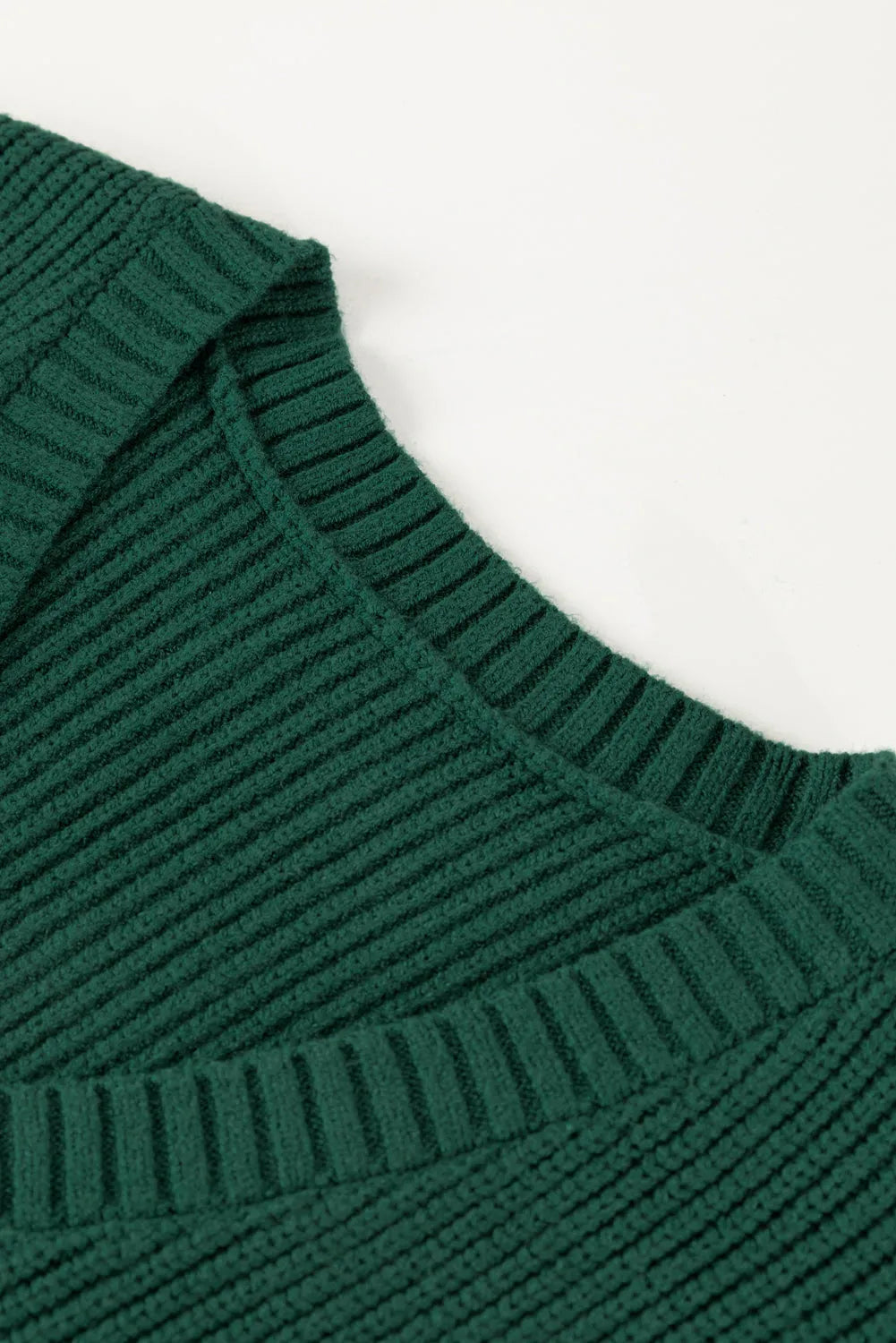 Blackish Green Chest Pocket V Neck Ribbed Cap Sleeve Sweater - Chic Meadow Boutique 