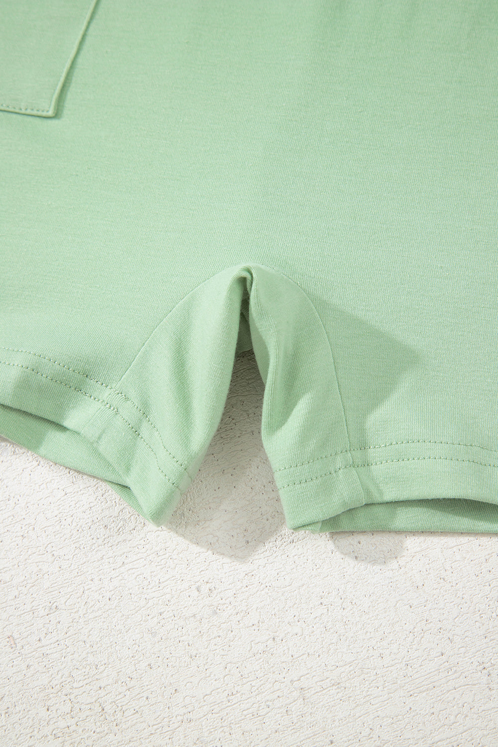 Grass Green Loose Half Sleeve V Neck Knit Romper