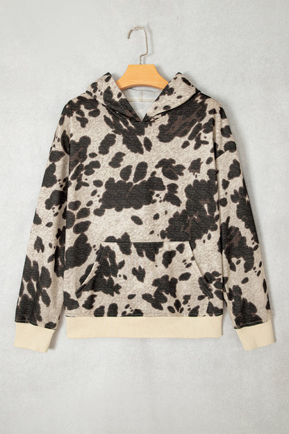 Multicolour Western Print Long Sleeve Pocket Regular Fit Hoodie