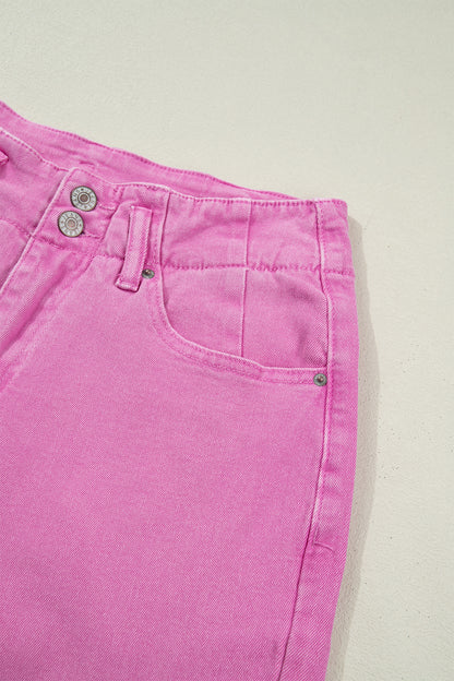 Bonbon 2-Button High Waist Flared Bottom Jeans
