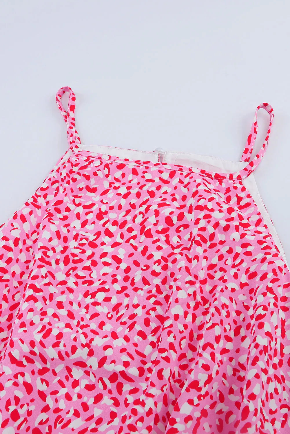 Pink Leopard Print Sleeveless Mini Dress with Waist Tie - Chic Meadow Boutique 