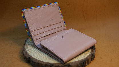 Native Beaded Leather Purse, Coin Purse , Card Holder