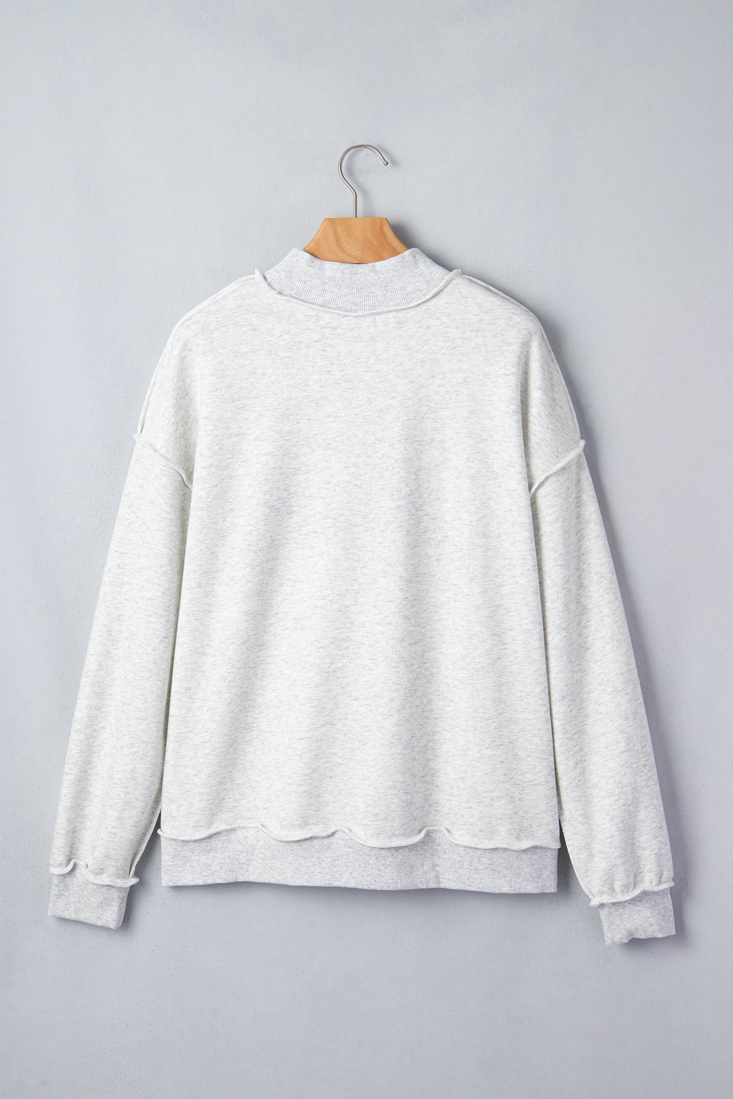 Light Grey Mock Neck Reversible USA/America Graphic Sweatshirt