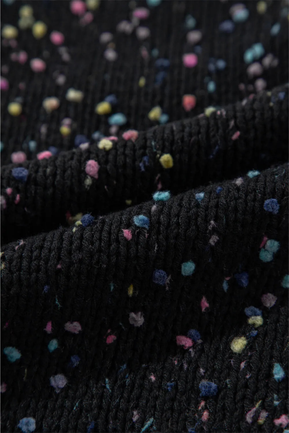 Black Multicolor Confetti Sweater Cardigan - Chic Meadow Boutique 