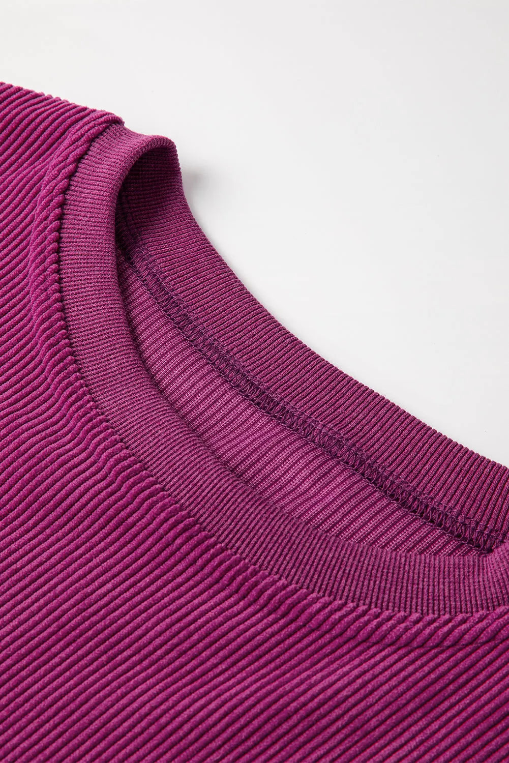 Festival Fuchsia Ribbed Corduroy Oversized Sweatshirt - Chic Meadow Boutique 