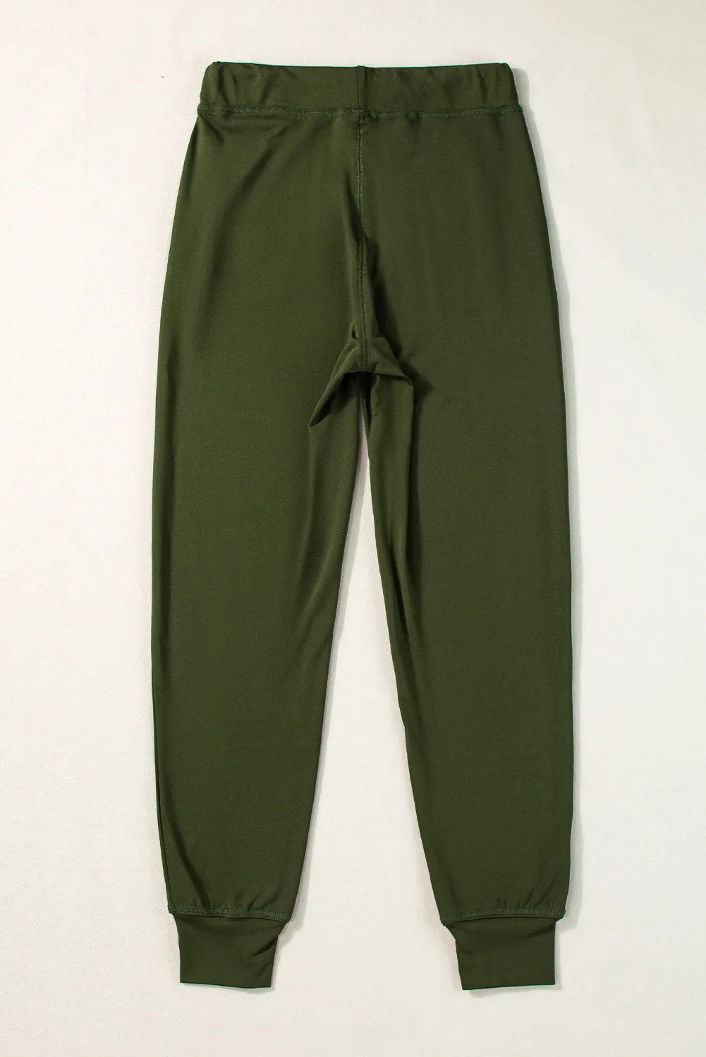 Moss Green Drawstring Waist Pocketed Joggers - Chic Meadow Boutique 