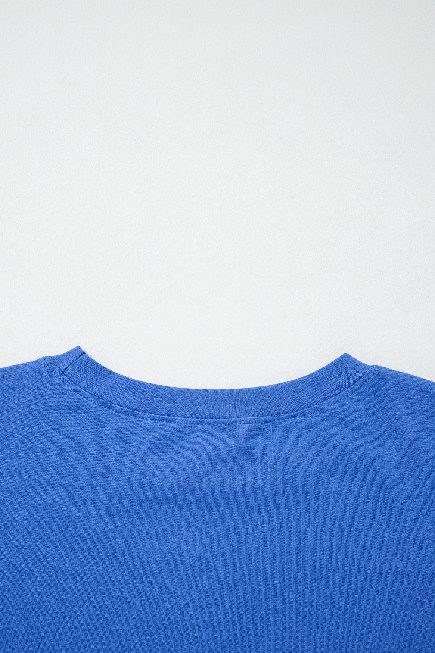 Dark Blue Varsity Striped Short Sleeve Crew Neck T Shirt